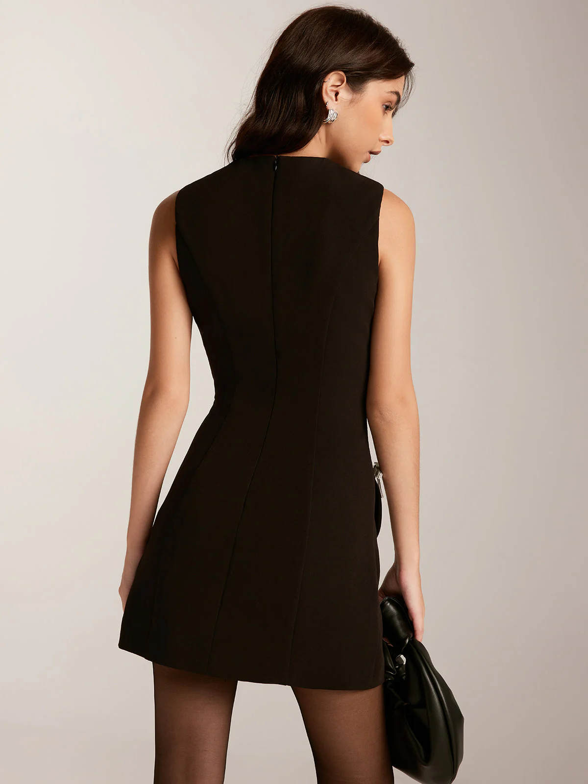 Removable Rhinestone-Bow Tank Dress - Image 5