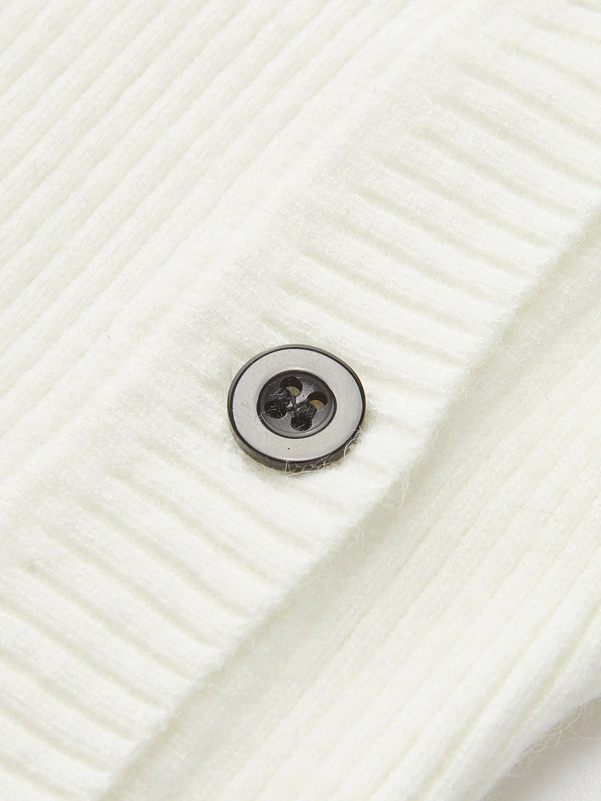 Plain Asymmetrical Breasted Sweater - Image 6