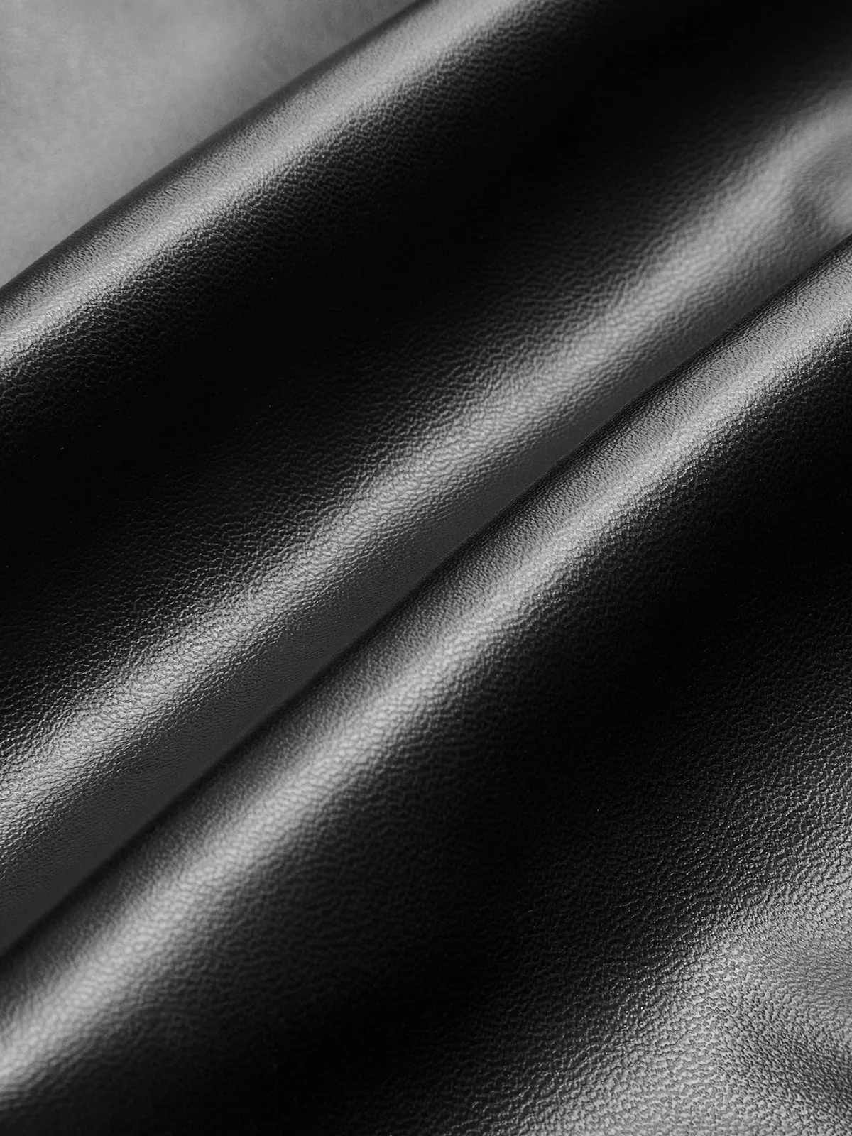 Ruffle Button Clasp PU Leather Skirt - Image 7