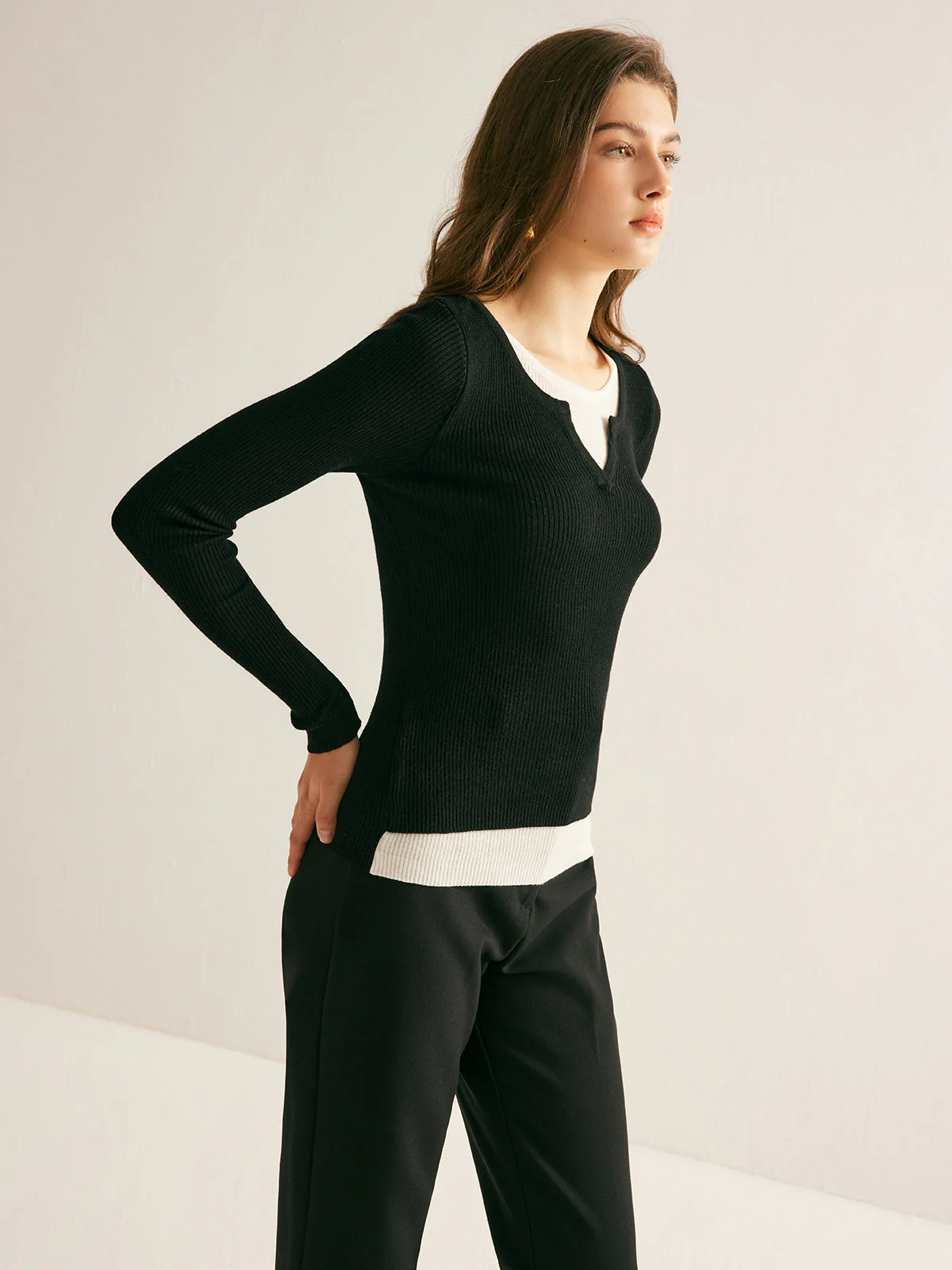 2 in 1 Slim Knit Top - Image 4