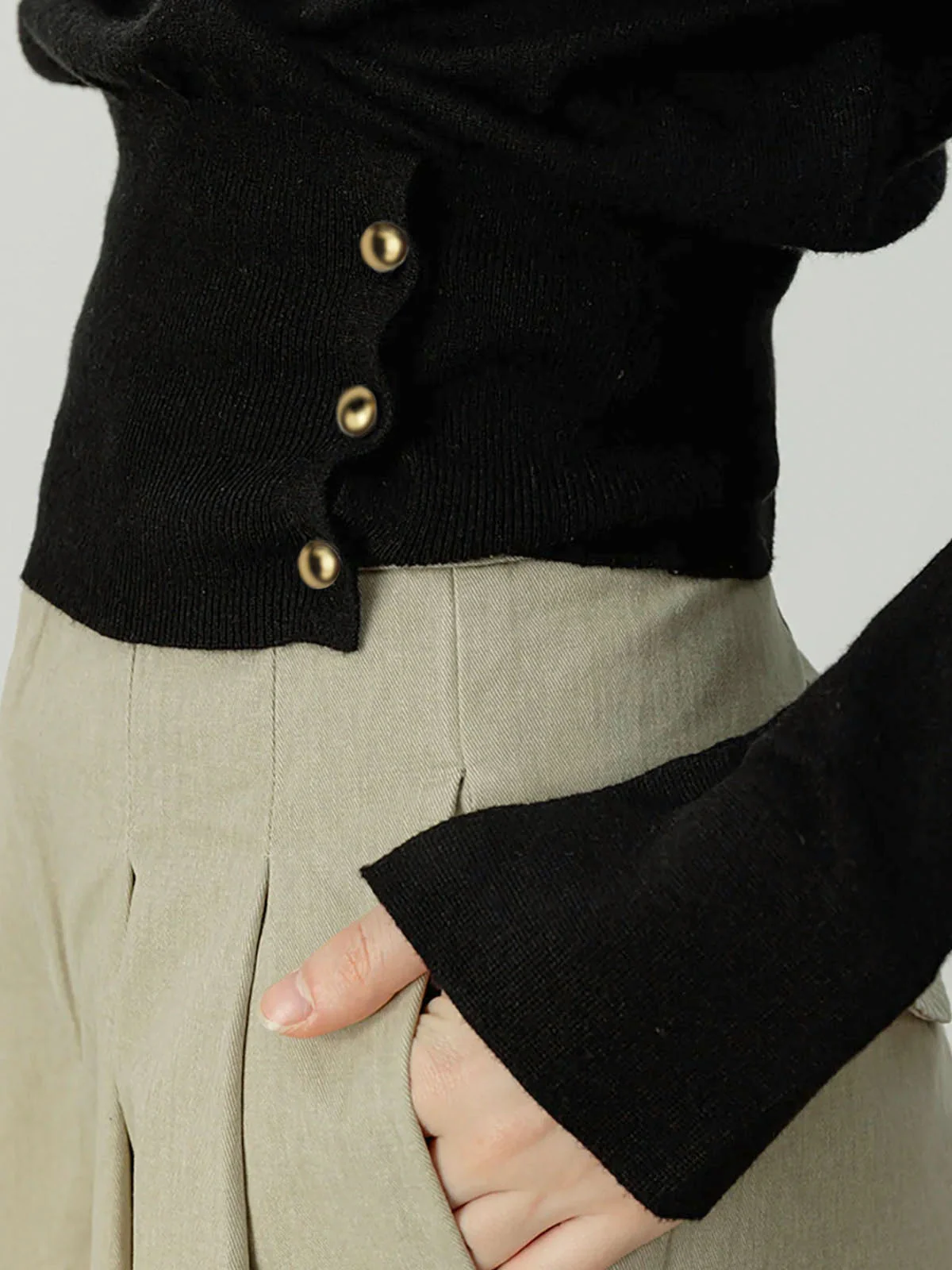 Asymmetrical Cold Shoulder Sweater Co-ords - Image 5