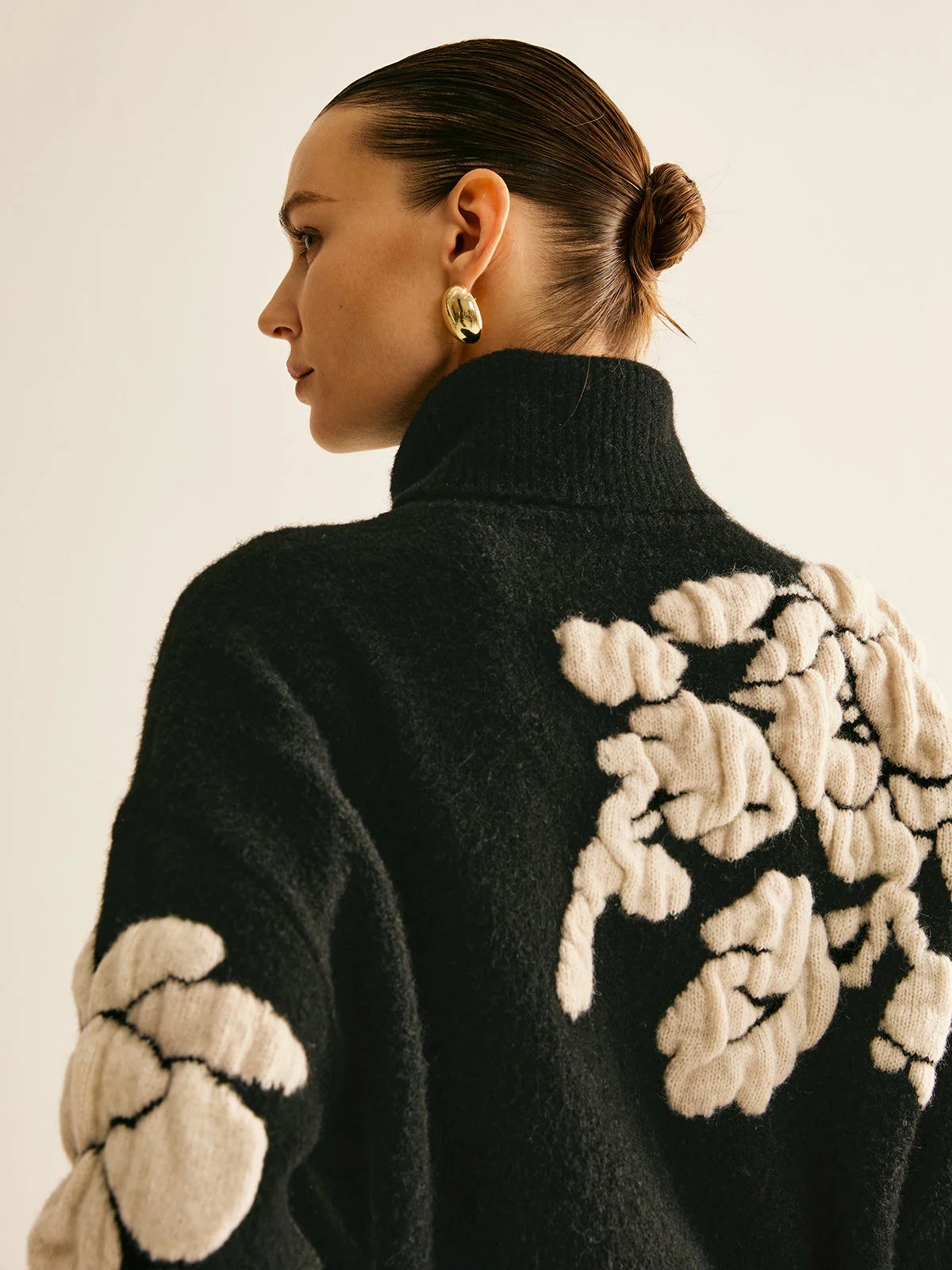 Wool-Blend Turtleneck Jacquard Sweater - Image 3