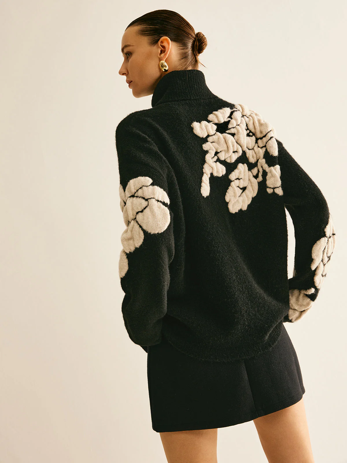 Wool-Blend Turtleneck Jacquard Sweater - Image 5
