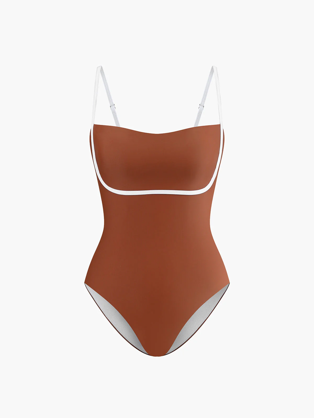 Contrast Removable Pads Cutout One Piece Swimsuit - Image 4