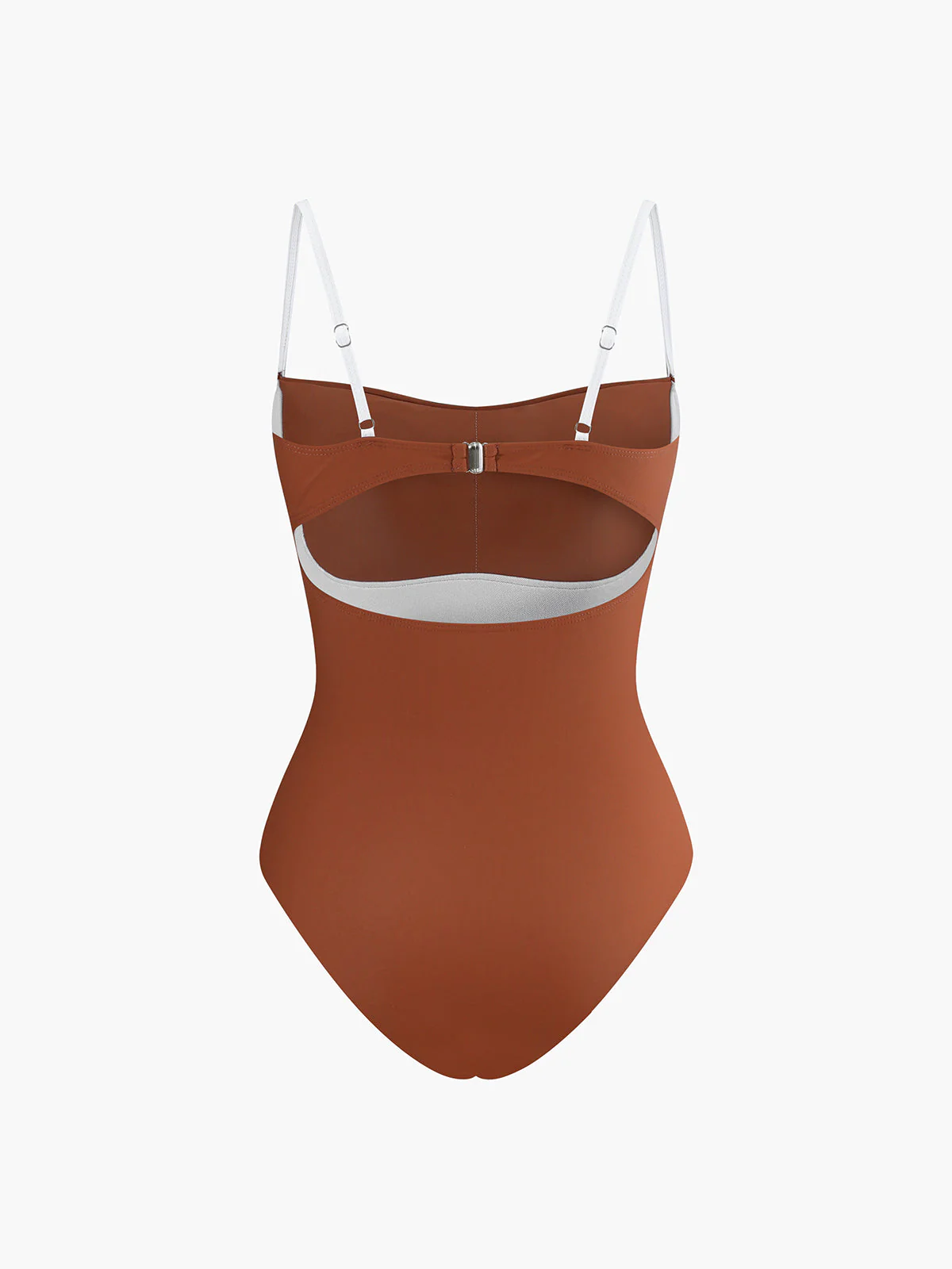 Contrast Removable Pads Cutout One Piece Swimsuit - Image 5