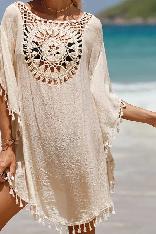 Crochet Cover Up Boho Dress - Image 4
