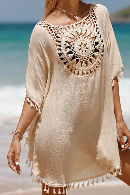 Crochet Cover Up Boho Dress - Image 6