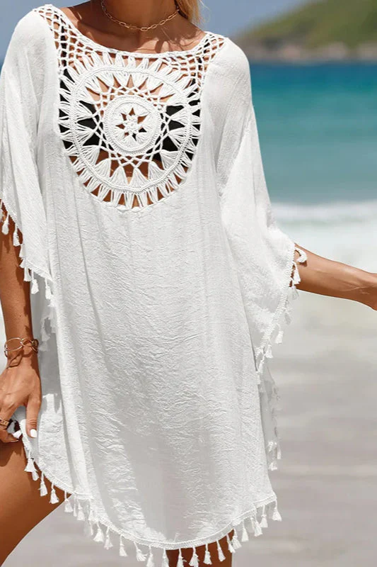 Crochet Cover Up Boho Dress - Image 7