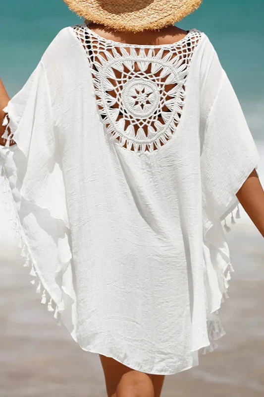 Crochet Cover Up Boho Dress - Image 8
