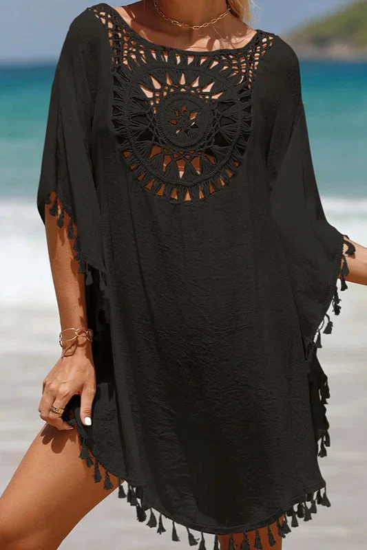 Crochet Cover Up Boho Dress - Image 9