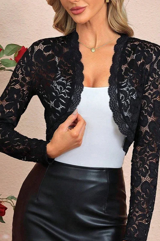 Crochet Lace Shrug Cardigan - Image 10