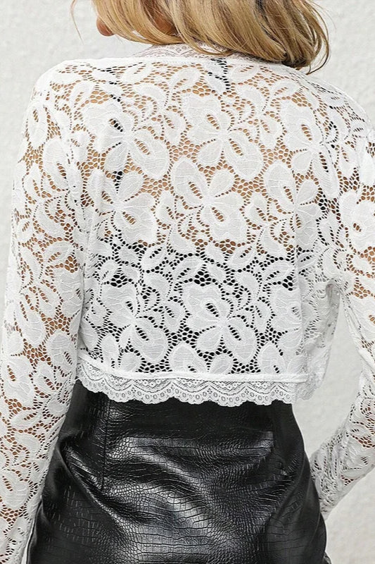 Crochet Lace Shrug Cardigan - Image 11