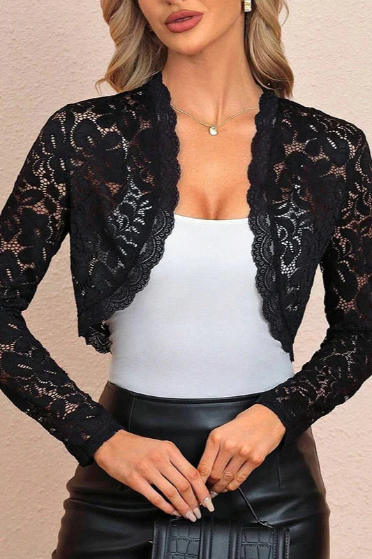 Crochet Lace Shrug Cardigan - Image 6