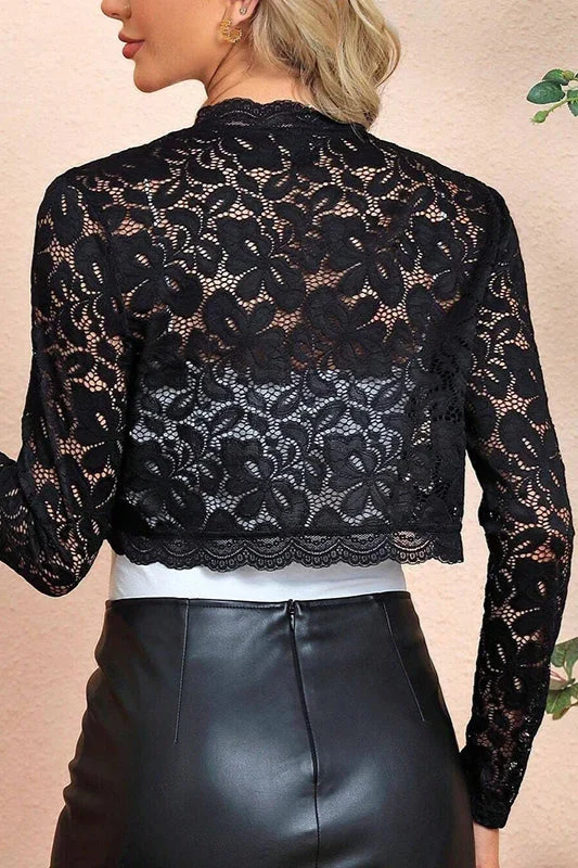 Crochet Lace Shrug Cardigan - Image 7