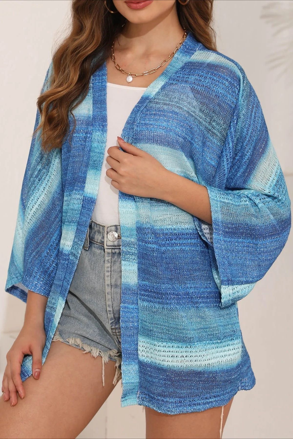Crochet Tie Dye Relaxed Cardigan - Image 2