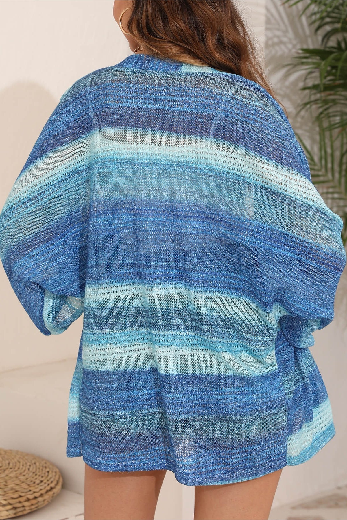 Crochet Tie Dye Relaxed Cardigan - Image 4