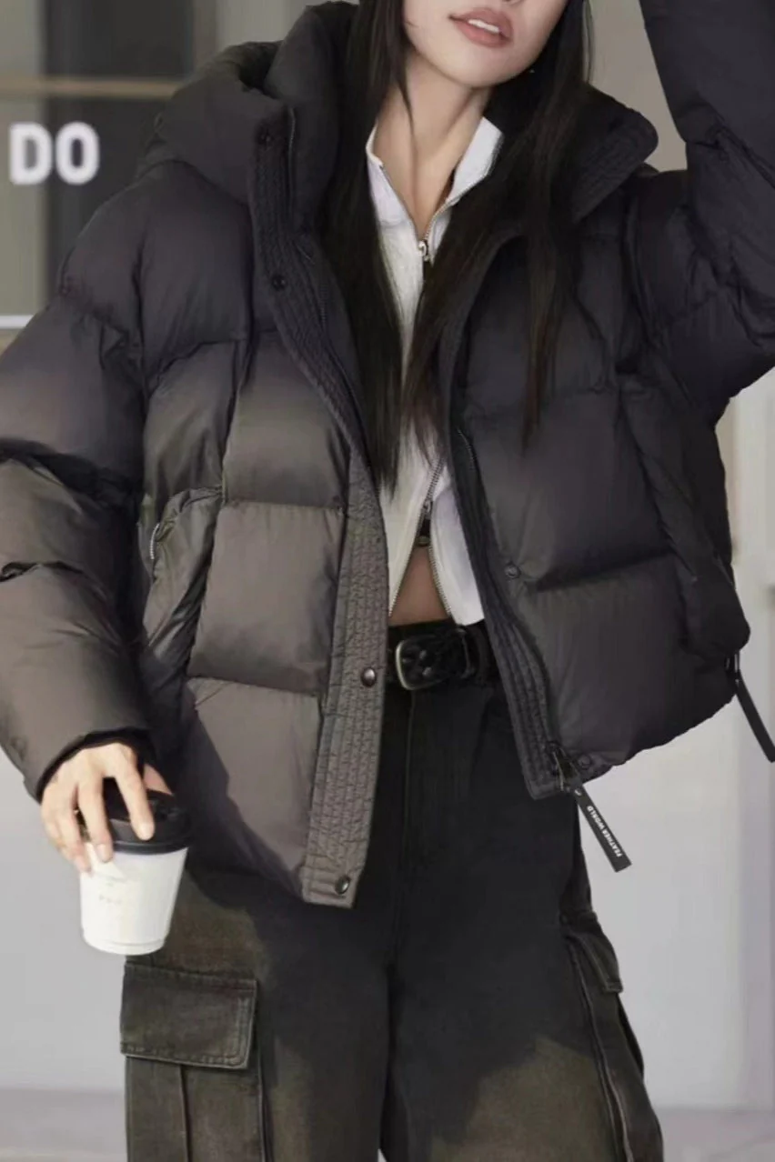 Cropped Hooded Insulated Puffer Jacket - Image 7