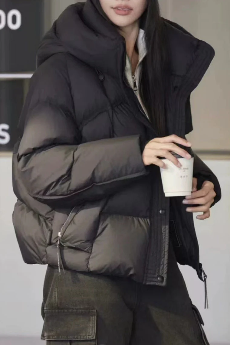 Cropped Hooded Insulated Puffer Jacket - Image 8
