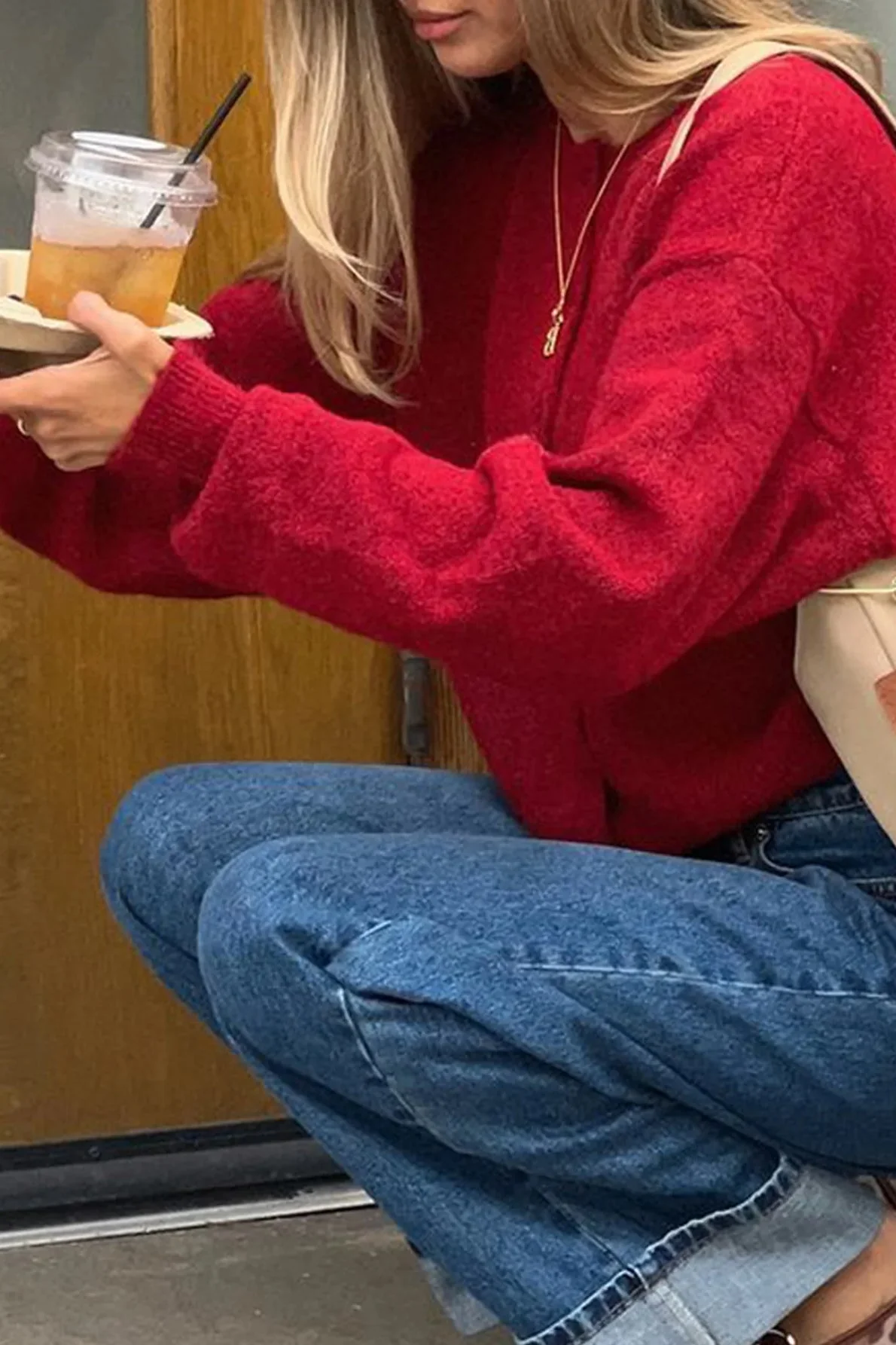 Cropped Knit Button Cardigan - Image 17