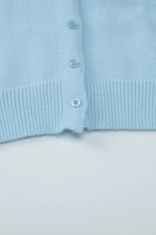 Cropped Long Sleeve Cardigan - Image 14