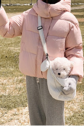Cropped Plush Lined Oversized Puffer Jacket - Image 11