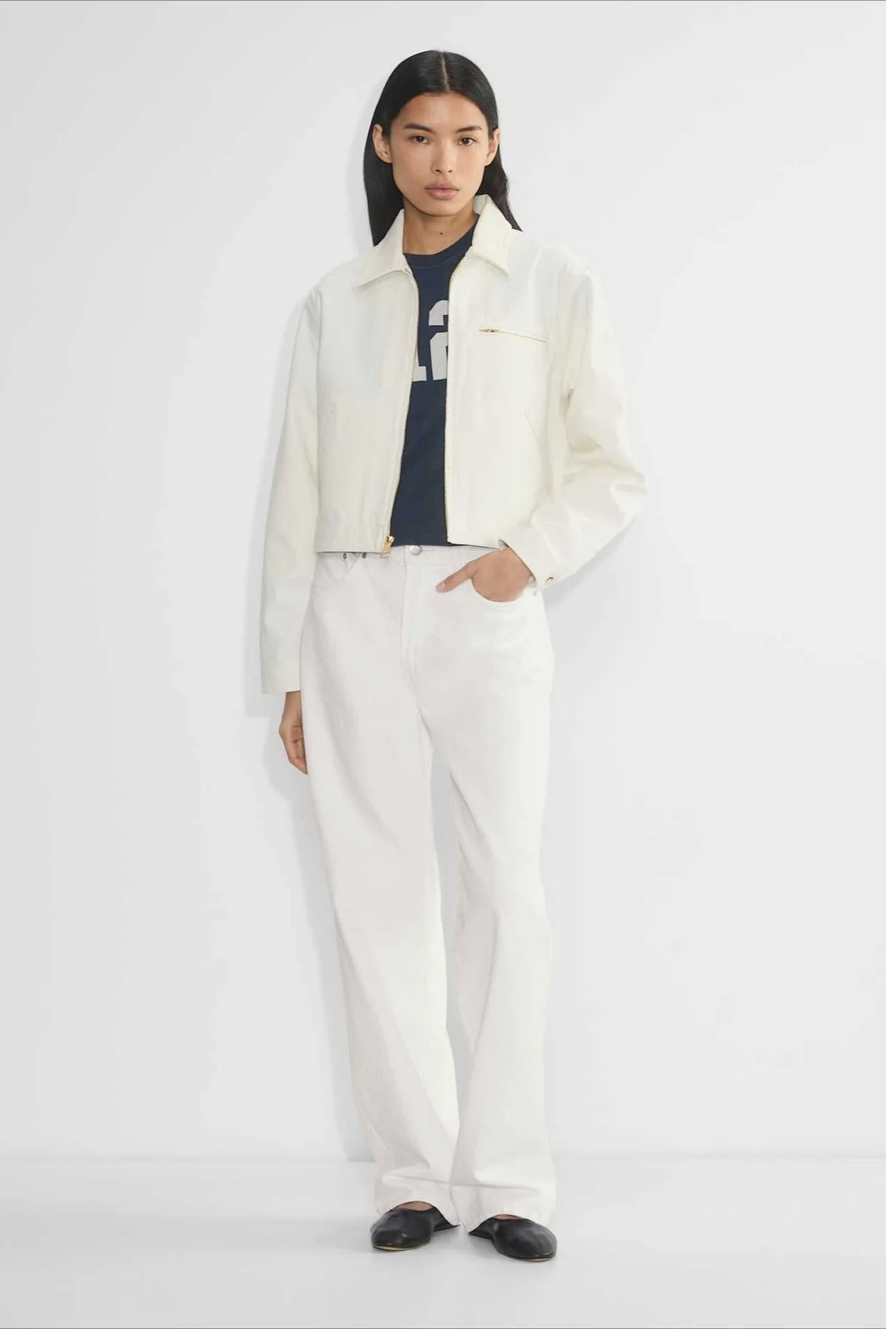Cropped Utility Workwear Jacket - Image 12
