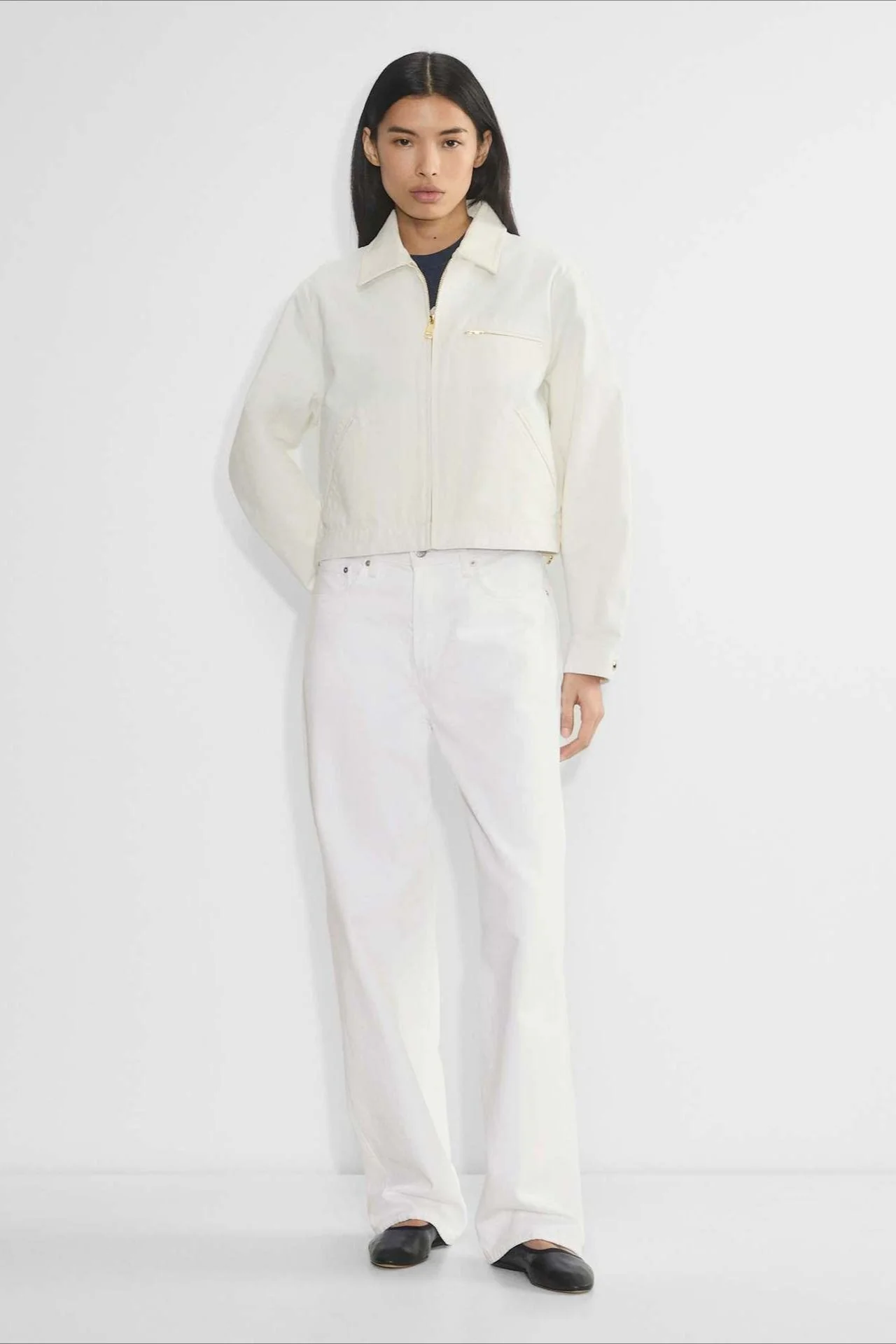 Cropped Utility Workwear Jacket - Image 14
