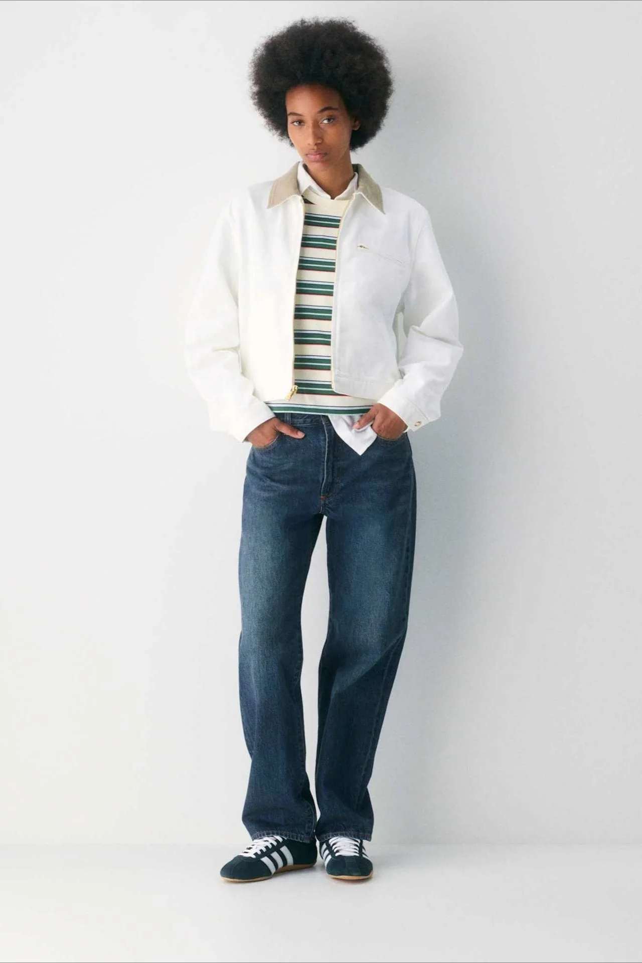 Cropped Utility Workwear Jacket - Image 15