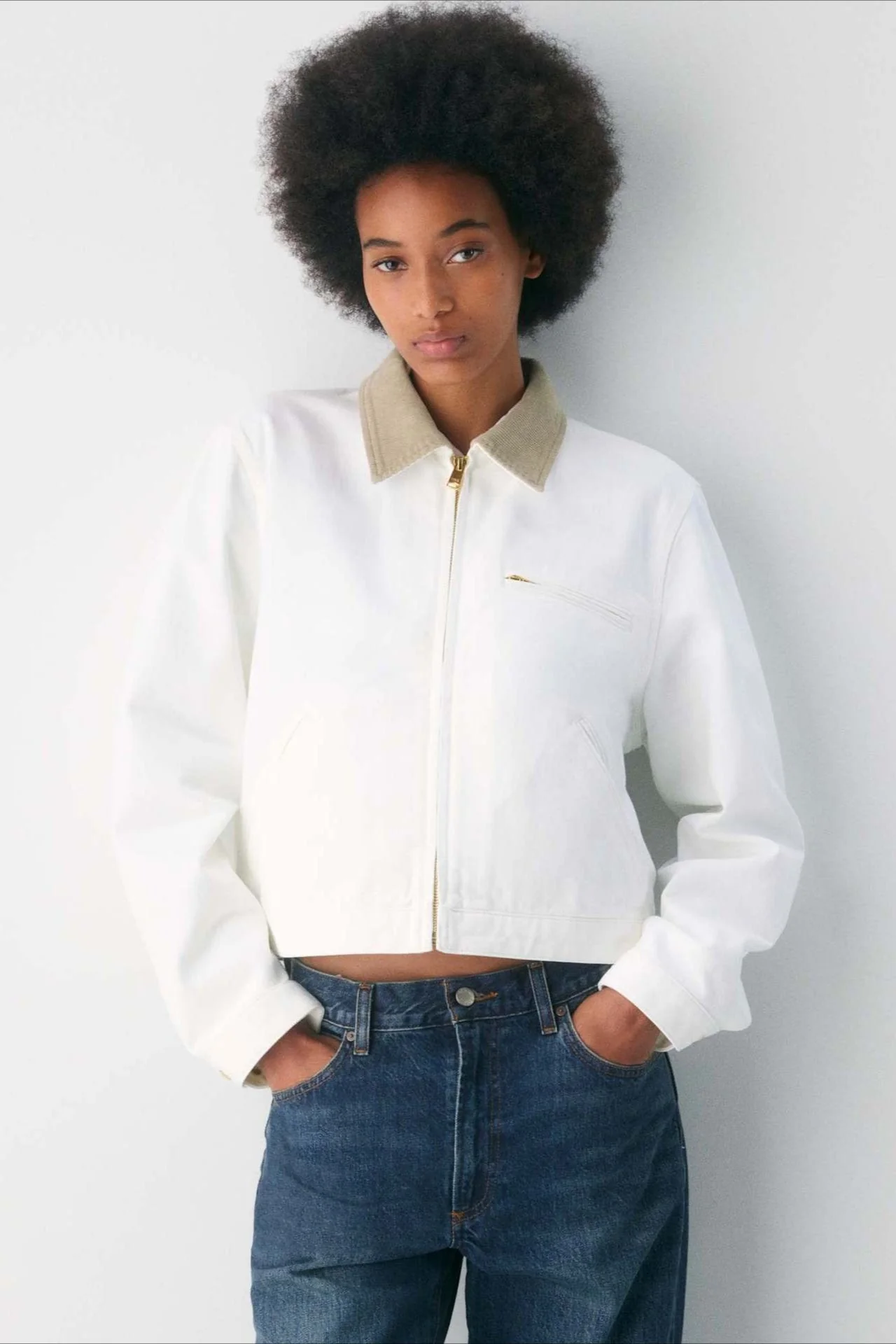 Cropped Utility Workwear Jacket - Image 16