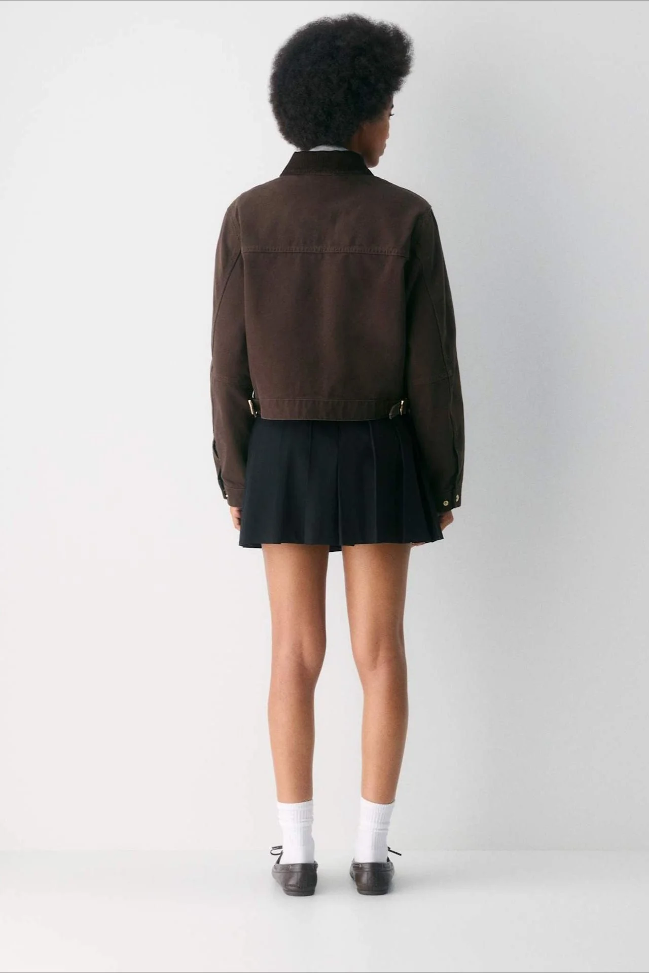 Cropped Utility Workwear Jacket - Image 4