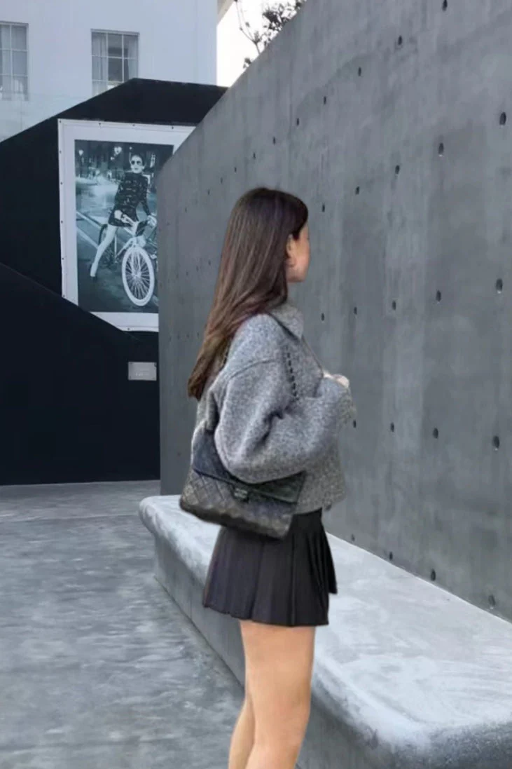 Cropped Wool Street Style Jacket - Image 4