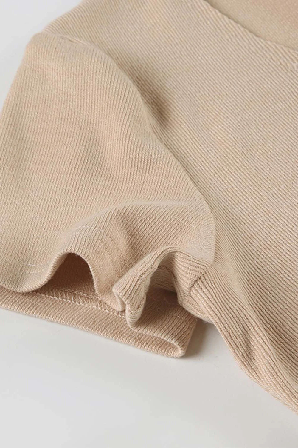 Deep V-Neck Buttoned Sweater Dress - Image 11
