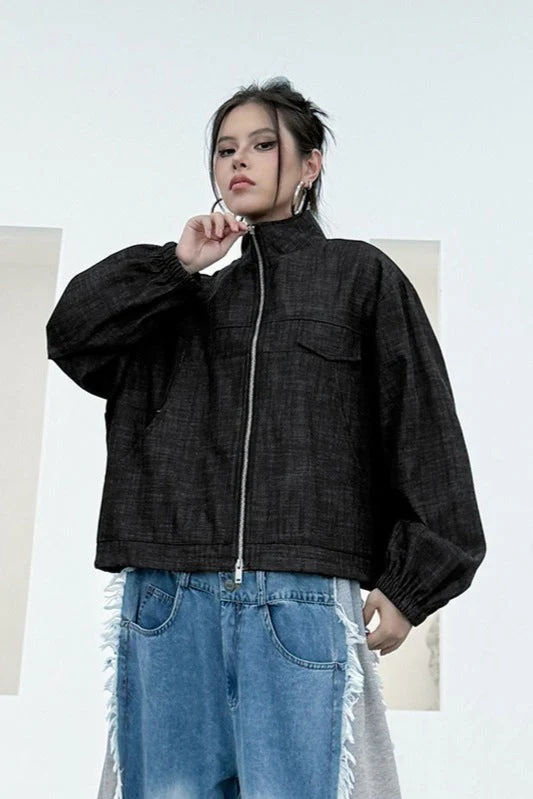 Denim Workwear Lapel Jacket - Image 3