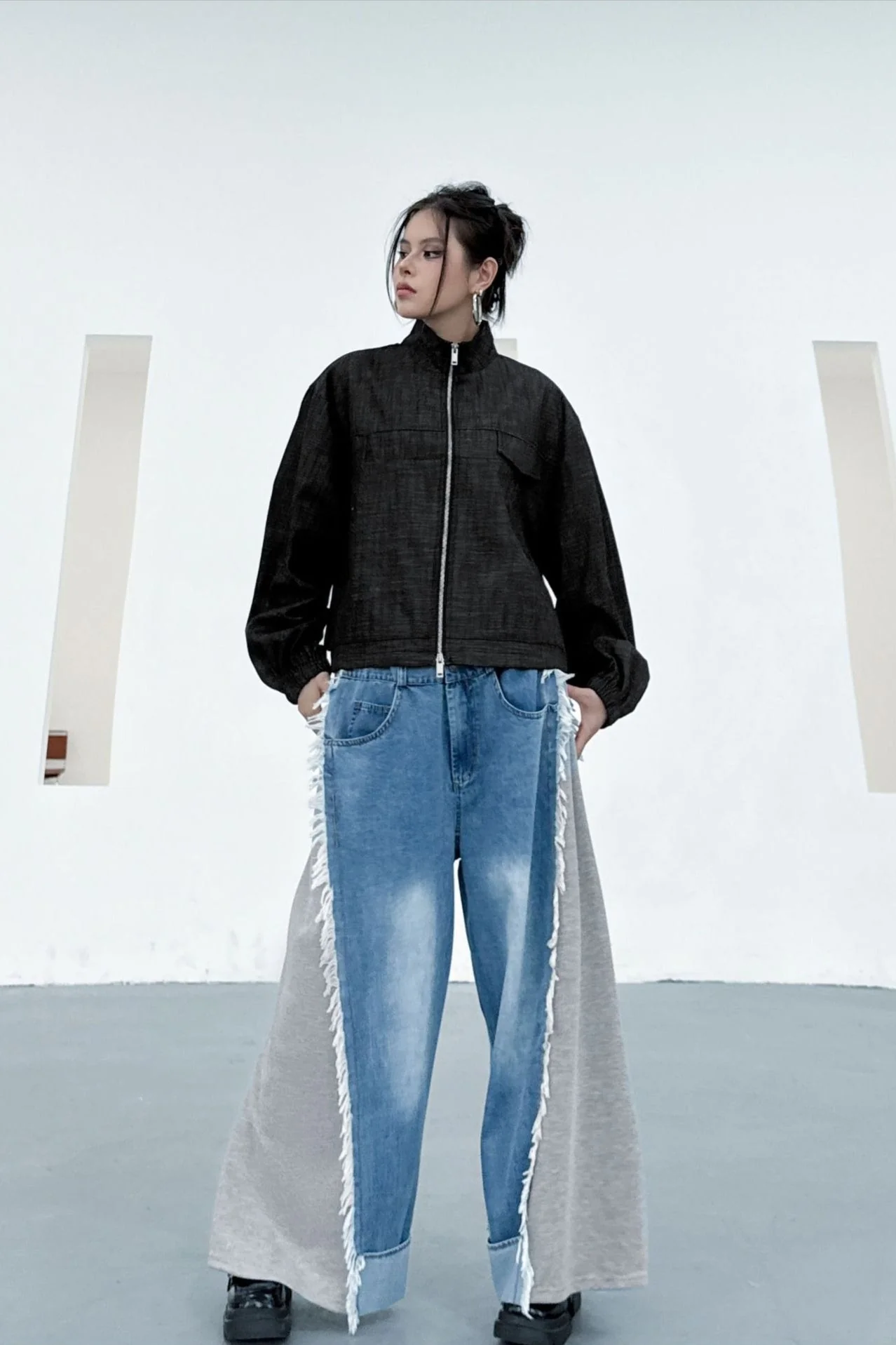 Denim Workwear Lapel Jacket - Image 5