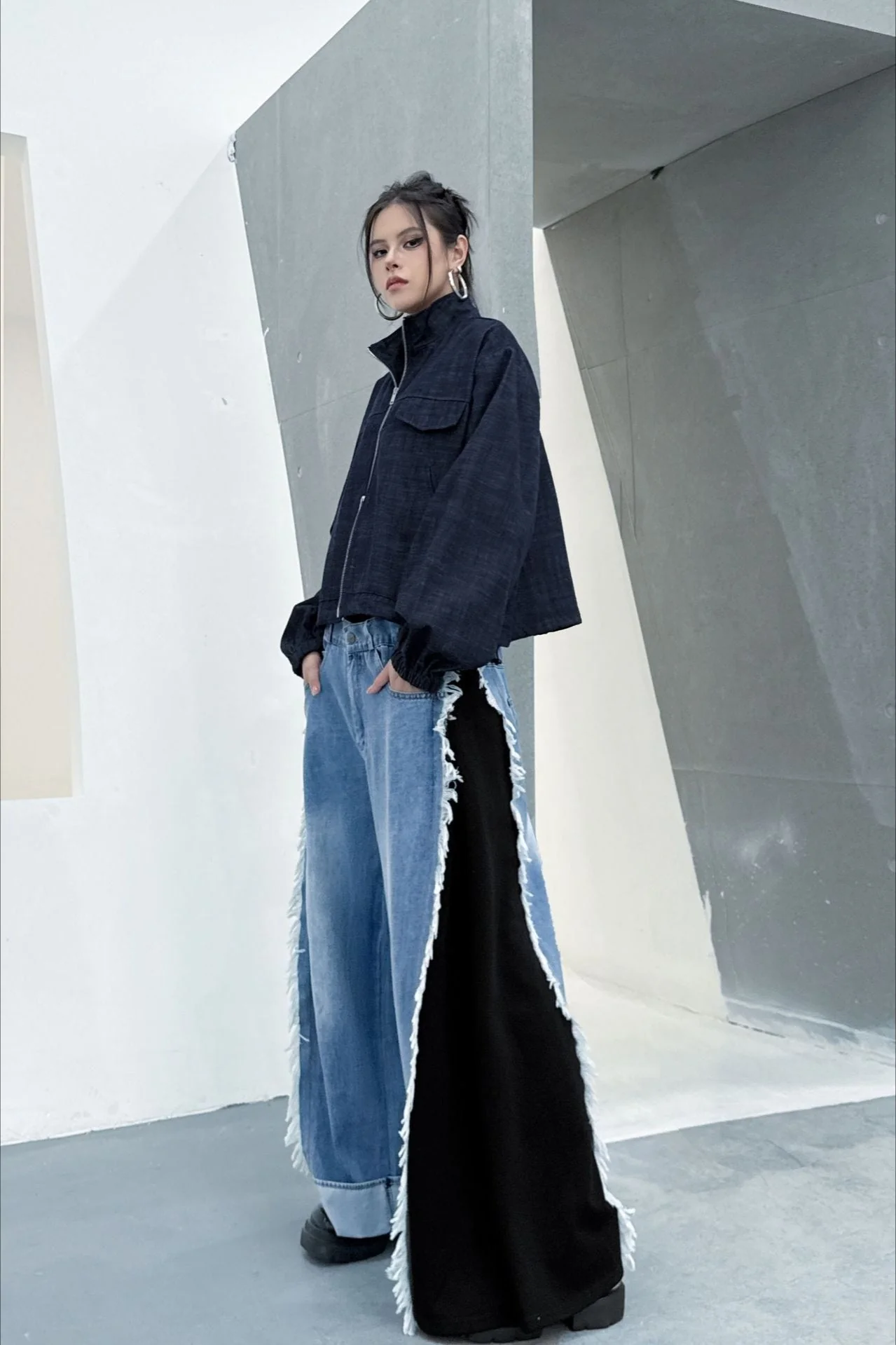 Denim Workwear Lapel Jacket - Image 7