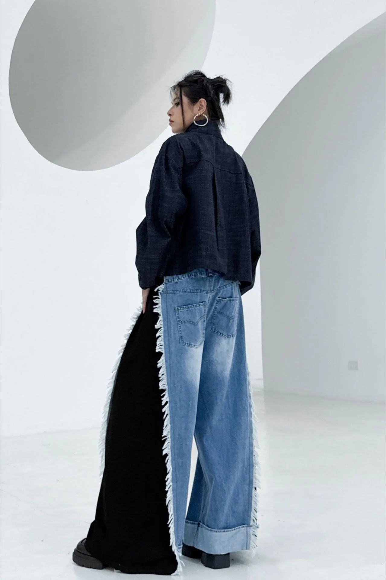 Denim Workwear Lapel Jacket - Image 9