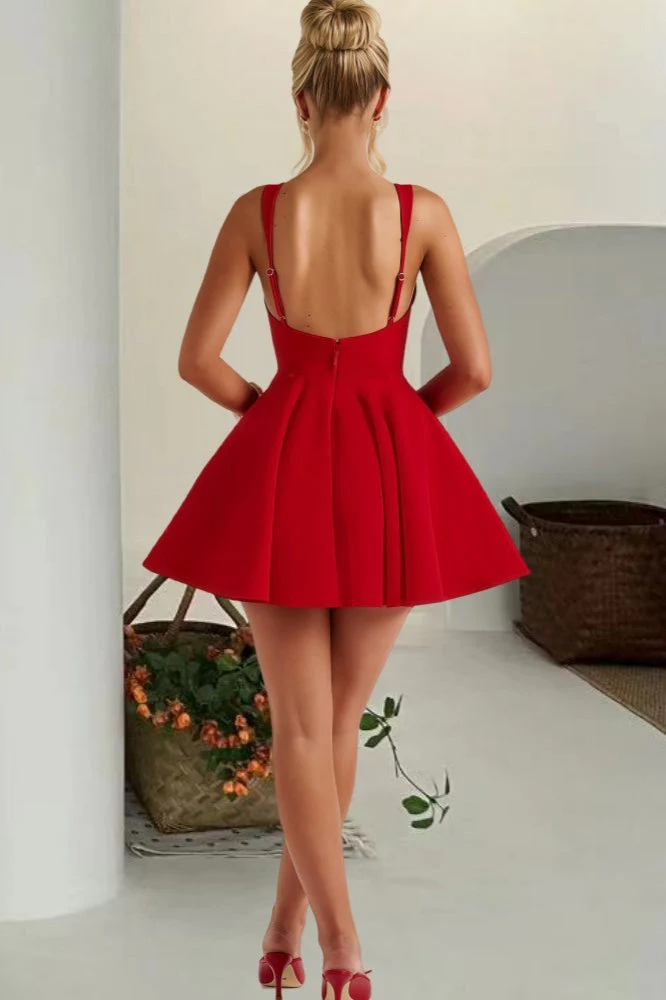 Detachable Bow Corset Mini Party Dress - Image 7
