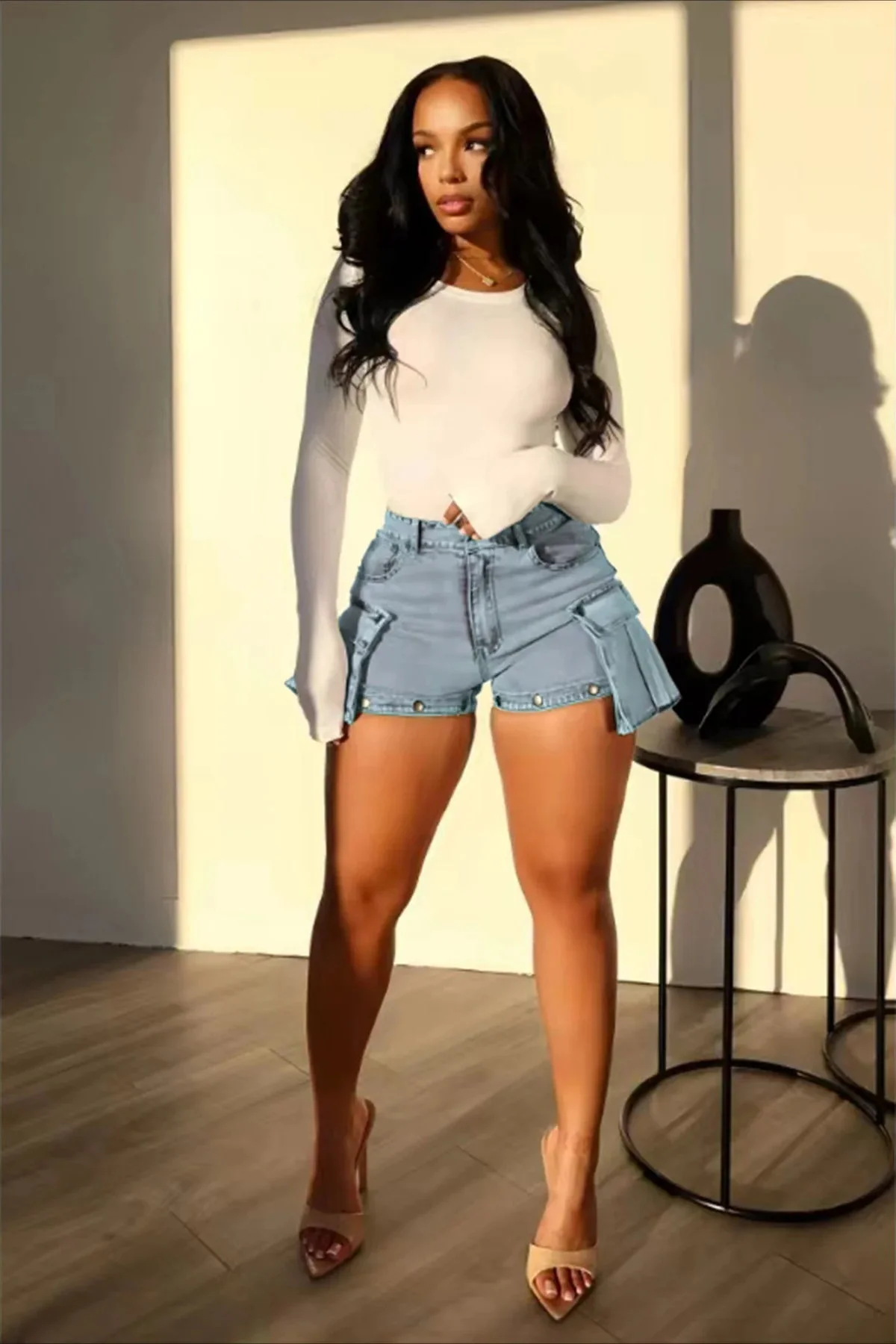 Detachable High Waist Wide Leg Jeans - Image 12