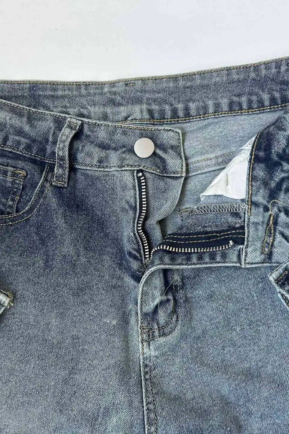 Detachable High Waist Wide Leg Jeans - Image 7