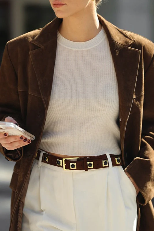Distressed Suede Relaxed Fit Jacket - Image 4