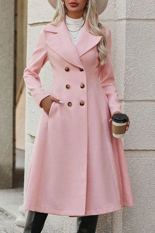 Double Breasted A-Line Coat - Image 4