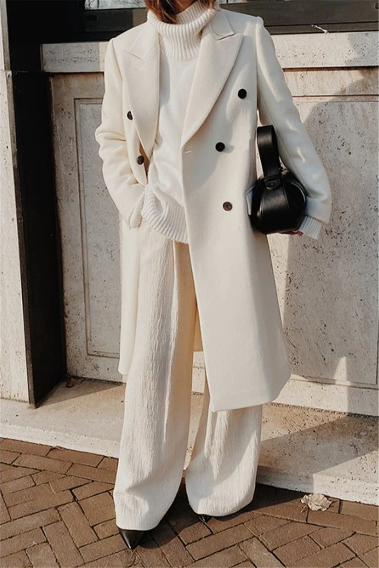 Double Breasted Slim Coat - Image 5