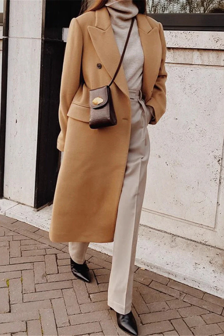 Double Breasted Slim Coat - Image 6