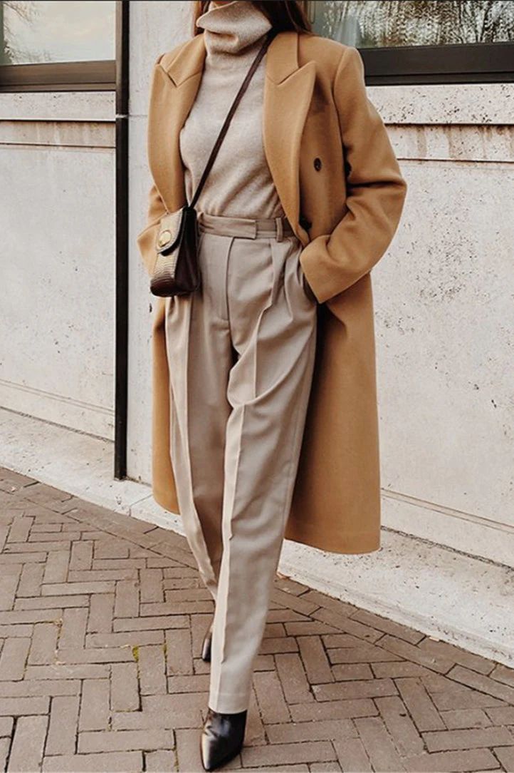 Double Breasted Slim Coat - Image 7