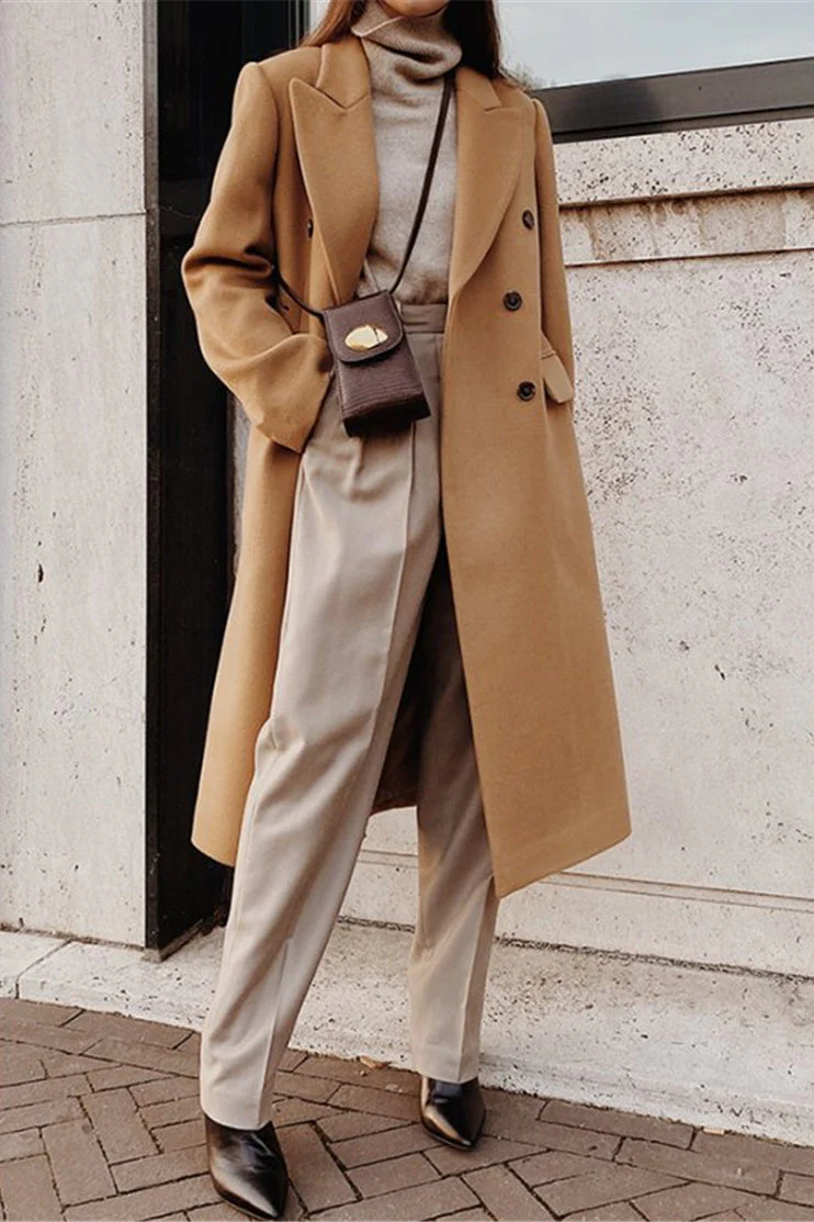 Double Breasted Slim Coat - Image 9