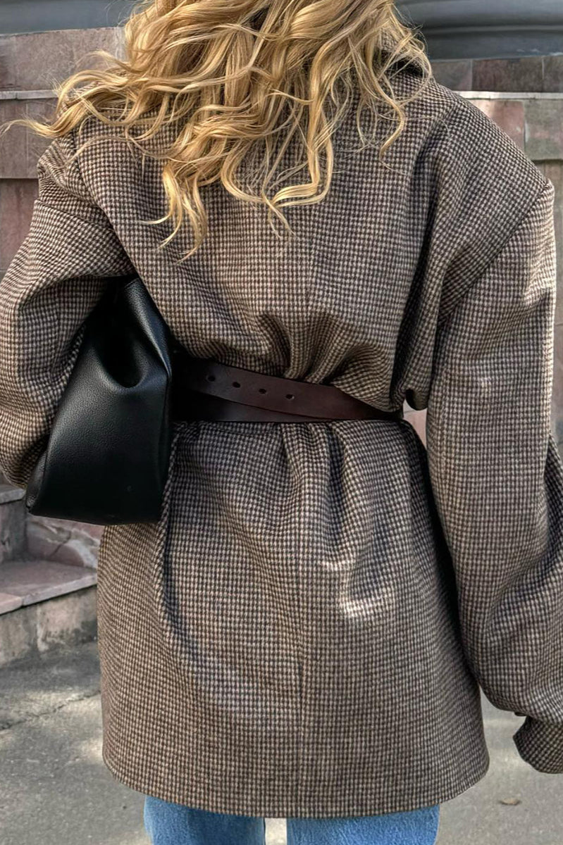 Double Breasted Wool Blazer Coat - Image 12