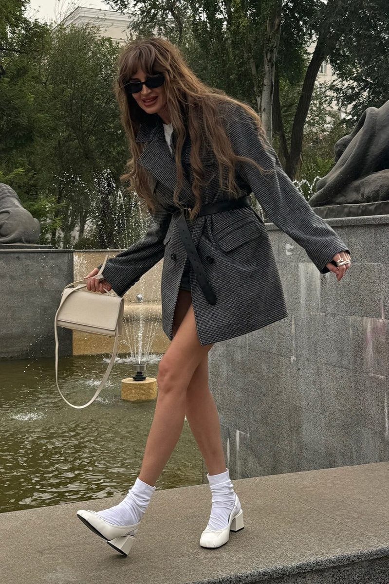 Double Breasted Wool Blazer Coat - Image 5