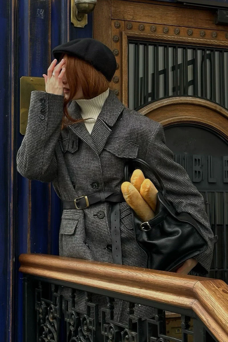 Double Breasted Wool Blazer Coat - Image 7