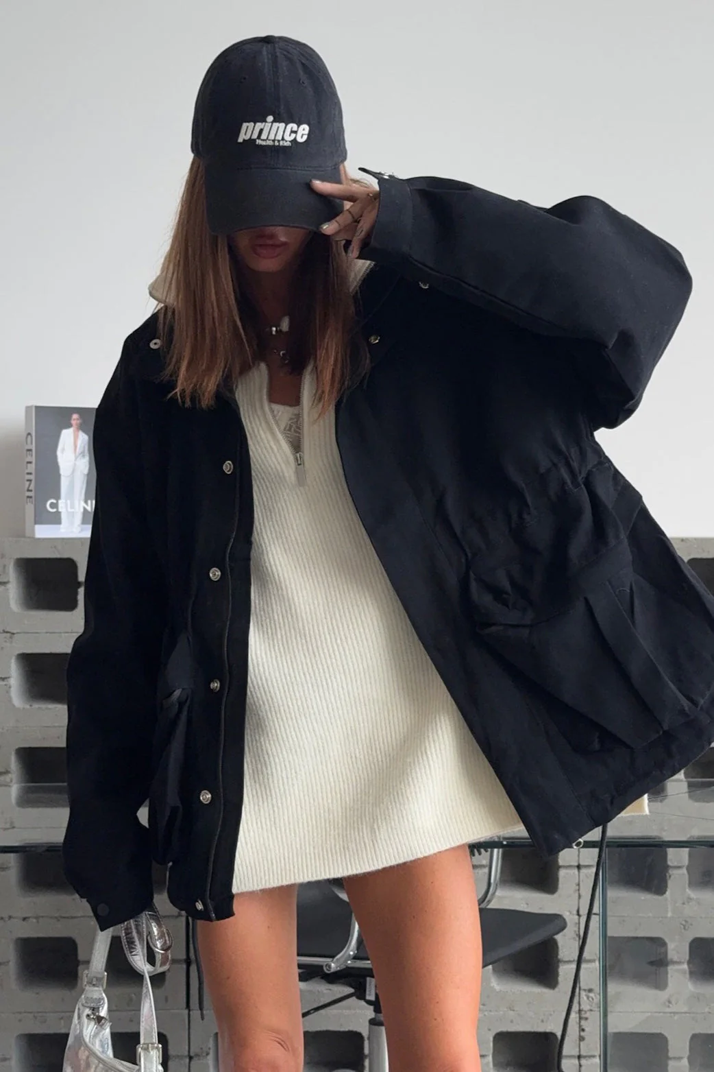 Drawstring Waist Utility Pocket Jacket - Image 3