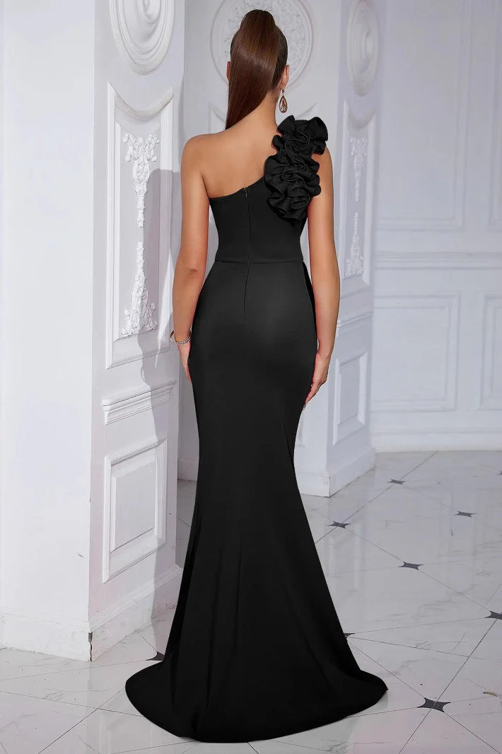Elegant Black Slim Fit Party Dress - Image 5